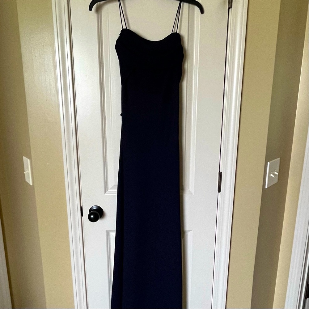 Navy Dress, Long length